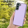 For Samsung Galaxy S22 5G Litchi Pattern Stitched Side-mounted Phone Case(Purple)