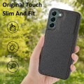 For Samsung Galaxy S22 5G Litchi Pattern Stitched Side-mounted Phone Case(Black)