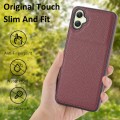 For Samsung Galaxy A05 Litchi Pattern Stitched Side-mounted Phone Case(Dark Red)