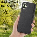 For Samsung Galaxy A05 Litchi Pattern Stitched Side-mounted Phone Case(Black)