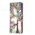 For Motorola Moto G Play 2024 Colored Drawing Pattern Leather Phone Case(Tree Life)