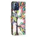 For Motorola Moto G Play 2024 Colored Drawing Pattern Leather Phone Case(Tree Life)
