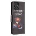 For Motorola Moto G Power 5G Colored Drawing Pattern Leather Phone Case(Bear)