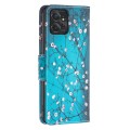 For Motorola Moto G Power 5G Colored Drawing Pattern Leather Phone Case(Plum Blossom)