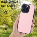 For iPhone 15 Pro Litchi Pattern Stitched Side-mounted Phone Case(Pink)