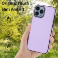 For iPhone 13 Litchi Pattern Stitched Side-mounted Phone Case(Purple)