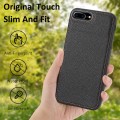 For iPhone 7 Plus/8 Plus Litchi Pattern Stitched Side-mounted Phone Case(Black)