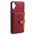 For Samsung Galaxy A05 Calfskin Card Slot TPU + PU Phone Case(Red)
