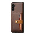For Samsung Galaxy A05s Calfskin Card Slot TPU + PU Phone Case(Brown)