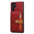 For Samsung Galaxy S24 Ultra 5G Calfskin Card Slot TPU + PU Phone Case(Red)