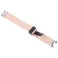 For Samsung Galaxy Watch 6 / 5 / 4 Magnetic Fold Buckle Nylon Woven Watch Band(Milk Tea Color)