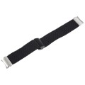 For Samsung Galaxy Watch 6 / 5 / 4 Magnetic Fold Buckle Nylon Woven Watch Band(Black)