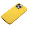 For iPhone 15 Pro Wheat Straw Material + TPU Phone Case(Yellow)