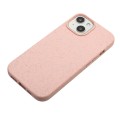 For iPhone 15 Plus Wheat Straw Material + TPU Phone Case(Pink)
