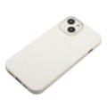 For iPhone 15 Wheat Straw Material + TPU Phone Case(White)