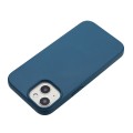 For iPhone 14 Plus Wheat Straw Material + TPU Phone Case(Blue)
