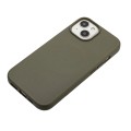 For iPhone 14 Plus Wheat Straw Material + TPU Phone Case(Army Green)
