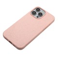 For iPhone 13 Pro Max Wheat Straw Material + TPU Phone Case(Pink)