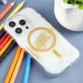 For iPhone 15 Pro Max DFANS DESIGN Magsafe Magnetic Starlight Shining Phone Case(Gold Foil Marble)