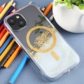 For iPhone 15 DFANS DESIGN Magsafe Magnetic Starlight Shining Phone Case(Gold Foil Marble)