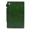For Samsung Galaxy Tab A9+ Suede Cross Texture Magnetic Clasp Leather Tablet Case(Green)