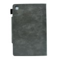 For Samsung Galaxy Tab A9 Suede Cross Texture Magnetic Clasp Leather Tablet Case(Grey)