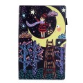 For Samsung Galaxy Tab A9+ Colored Drawing Leather Tablet Case(Star-picking Girl)