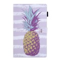 For Samsung Galaxy Tab A9+ Colored Drawing Leather Tablet Case(Pineapple)