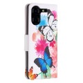 For Tecno Pova 5 Pro 5G Colored Drawing Pattern Leather Phone Case(Butterflies)