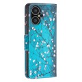 For Tecno Pova Neo 3 Colored Drawing Pattern Leather Phone Case(Plum Blossom)