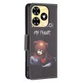 For Tecno Spark Go 2024 / 20C / POP 8 Colored Drawing Pattern Leather Phone Case(Bear)