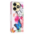 For Tecno Spark Go 2024 / 20C / POP 8 Colored Drawing Pattern Leather Phone Case(Butterflies)