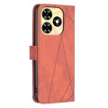 For Tecno Spark Go 2024 / 20C / POP 8 Magnetic Buckle Rhombus Texture Leather Phone Case(Brown)