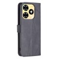 For Tecno Spark Go 2024 / 20C / POP 8 Magnetic Buckle Rhombus Texture Leather Phone Case(Black)