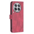 For Tecno Camon 30 Premier 5G Magnetic Buckle Rhombus Texture Leather Phone Case(Red)