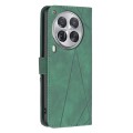 For Tecno Camon 30 Premier 5G Magnetic Buckle Rhombus Texture Leather Phone Case(Green)