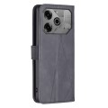 For Tecno Pova 6/6 Pro 5G Magnetic Buckle Rhombus Texture Leather Phone Case(Black)