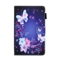 For Samsung Galaxy Tab A9+ Colored Drawing Leather Tablet Case(Dual Colorful Butterflies)