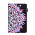 For Samsung Galaxy Tab A9+ Colored Drawing Leather Tablet Case(National Flower)