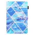 For Samsung Galaxy Tab A9 Colored Drawing Leather Tablet Case(Blue Grid)