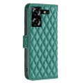 For Tecno Pova 5 Diamond Lattice Wallet Flip Leather Phone Case(Green)