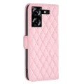 For Tecno Pova 5 Diamond Lattice Wallet Flip Leather Phone Case(Pink)