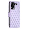 For Tecno Pova 5 Diamond Lattice Wallet Flip Leather Phone Case(Purple)