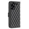 For Tecno Pova 5 Diamond Lattice Wallet Flip Leather Phone Case(Black)