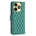 For Tecno Spark Go 2024 / 20C Diamond Lattice Wallet Flip Leather Phone Case(Green)