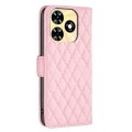 For Tecno Spark Go 2024 / 20C Diamond Lattice Wallet Flip Leather Phone Case(Pink)