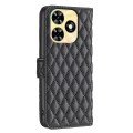 For Tecno Spark Go 2024 / 20C Diamond Lattice Wallet Flip Leather Phone Case(Black)