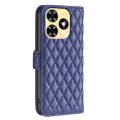 For Tecno Spark 20 Diamond Lattice Wallet Flip Leather Phone Case(Blue)