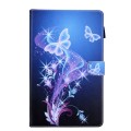 For Samsung Galaxy Tab A9+ Colored Drawing Leather Tablet Case(Fantasy Butterfly)