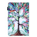 For Samsung Galaxy Tab A9+ Colored Drawing Leather Tablet Case(Life Tree)